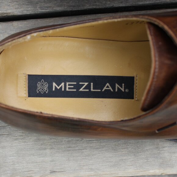 Mezlan Brown Leather Medallion Toe Derby, Men's 10 M, Made in Spain, EUC - Picture 9 of 15